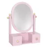 drewniana toaletka dla dzieci lusterko pastelowy róż