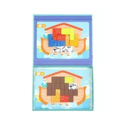 TOOKY TOY Układanka Magnetyczna Montessori Logiczna Puzzle Tetris Arka Noego 26 el.