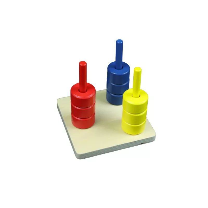 Moyo Montessori | Kolorowe pierścienie z kołeczkami