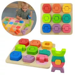Kolorowe Klocki Dzielone Sorter Kształtów Kolorów Masterkidz Montessori