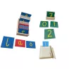 zestaw do nauki cyfr i liter + pudełko do pisania