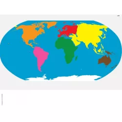 mapa świata ogromna- 135 X...