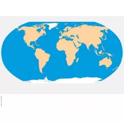 mapa świata konturowa 40x67 cm mata