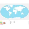mapa świata mata zmywalna- kolorowanka 65x50cm